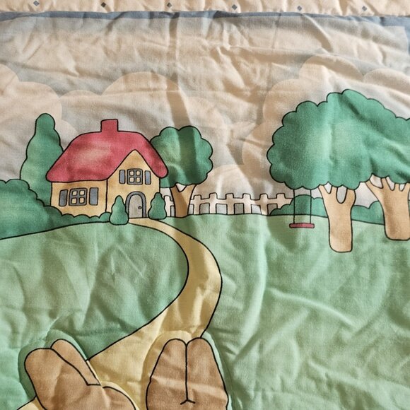 VTG 90s Daisy Kingdom Honey Bunny Crib Comforter Country By Tender Beginnings - Picture 5 of 11